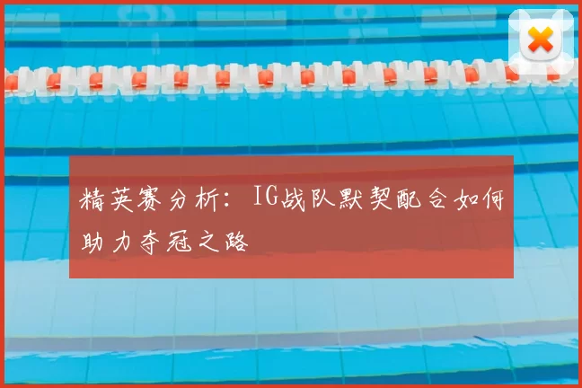 精英赛分析：IG战队默契配合如何助力夺冠之路